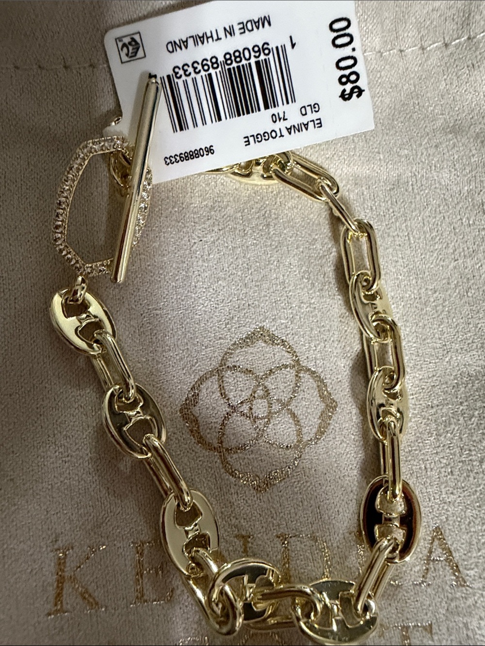 Kendra Scott Polished Gold Chain Toggle Bracelet
